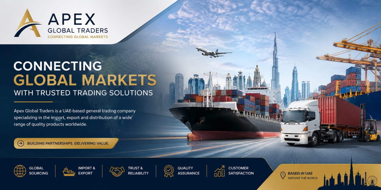 Global trade port background